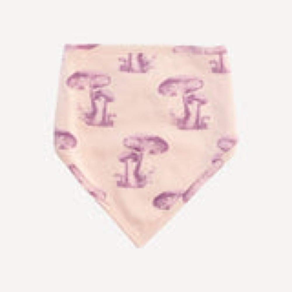 Kate Quinn bandana bib | mauve mushroom | organic cotton interlock, mauve, NWT